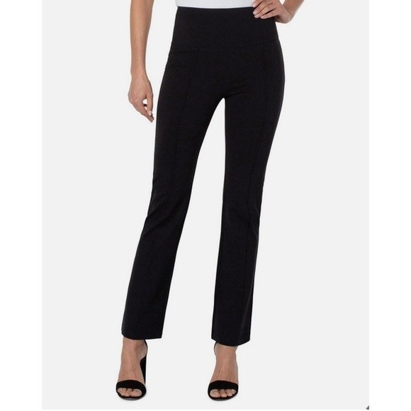 Liverpool Jeans Company Pants - Liverpool Pants Women XL Petite Black Pearl Flare Soft Pull On Stretch High Rise